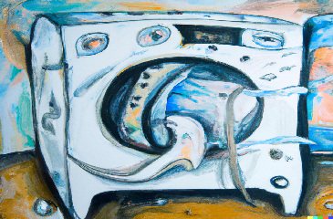 prompts_DALL·E 2023-08-02 13.11.35 - an expressive painting of a washing machine in the style of Dali